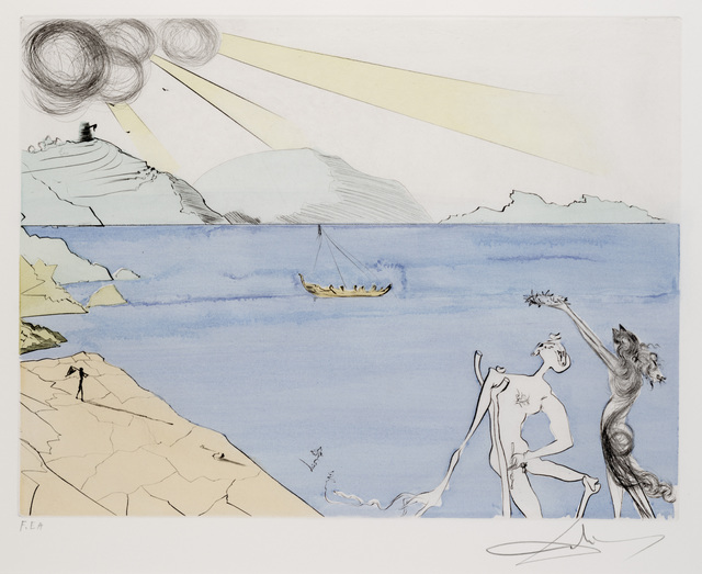 Salvador Dalí, ‘Les Lauriers du Bonheur from Apres 50 Ans du Surrealisme’, Print, Drypoint, Dallas Museum of Art