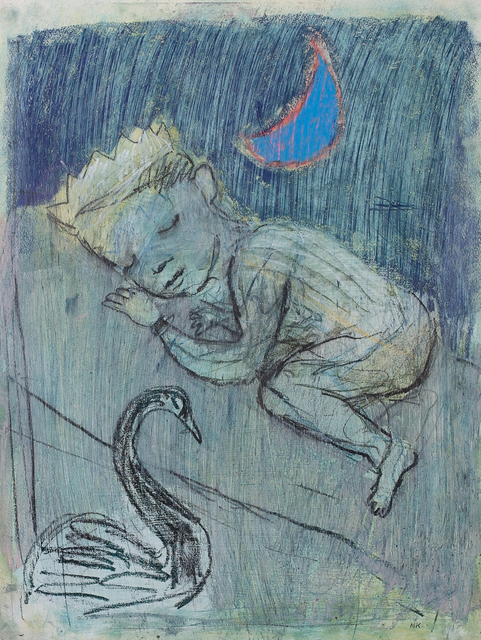 Marty Kelly, ‘Black Swan’, 2020, Drawing, Collage or other Work on Paper, Graphite, oil pastel, chalk pastel & charcoal on Arches HP archival watercolour paper, Gibbons & Nicholas