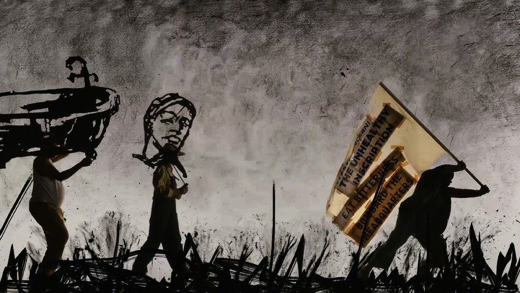 WILLIAM KENTRIDGE - Thick Time
More Sweetly Play the Dance, 2015
Video still
Seven channel video installation
Courtesy William Kentridge, Marian Goodman Gallery, Goodman Gallery og Lia Rumma Gallery
WILLIAM KENTRIDGE - Thick Time
More Sweetly Play the Dance, 2015
Video still
Seven channel video installation
Courtesy William Kentridge, Marian Goodman Gallery, Goodman Gallery og Lia Rumma Gallery