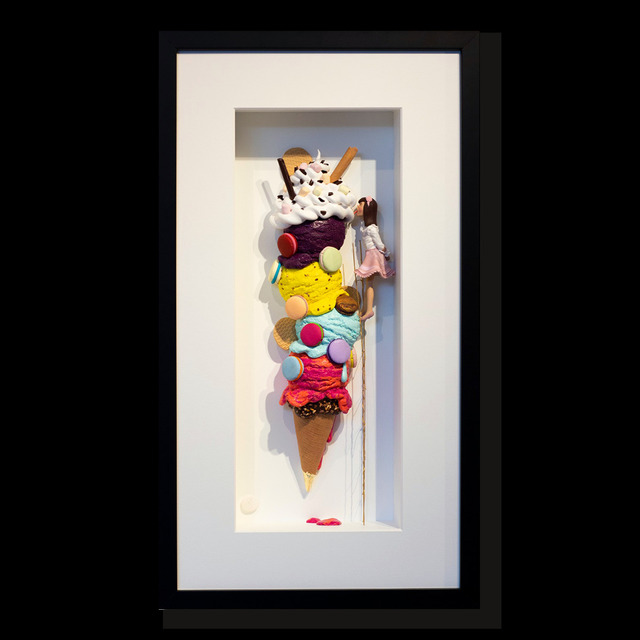 Kunst met een R, ‘We love ice cream 7 ’, 2020, Installation, 3D Shadow Box, Eden Fine Art