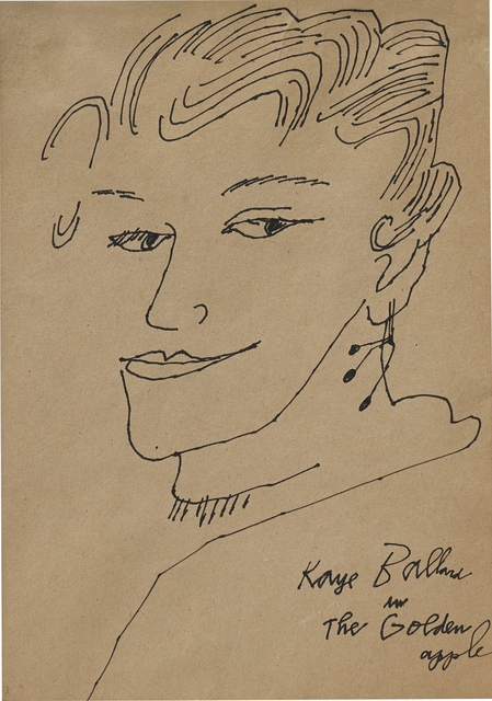Andy Warhol, ‘Kaye Ballard in the Golden Apple’, 1957, Phillips