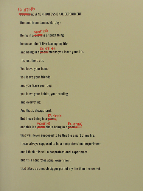 Heather Bause, ‘Poetry as a non-professional experiment’, 2014, Painting, Acrylic on canvas, Pierogi