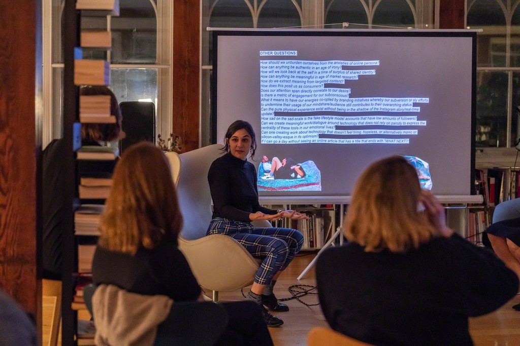 Photos of Jillian Mayer intimate talk in London 2018. Photo: Annka Kultys Gallery (Damian Griffiths) Photos of Jillian Mayer intimate talk in London 2018. Photo: Annka Kultys Gallery (Damian Griffiths)