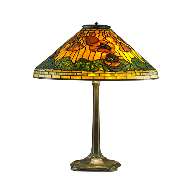 Tiffany Studios, ‘Fine Poppy Table Lamp, New York’, Early 20th C., Rago/Wright