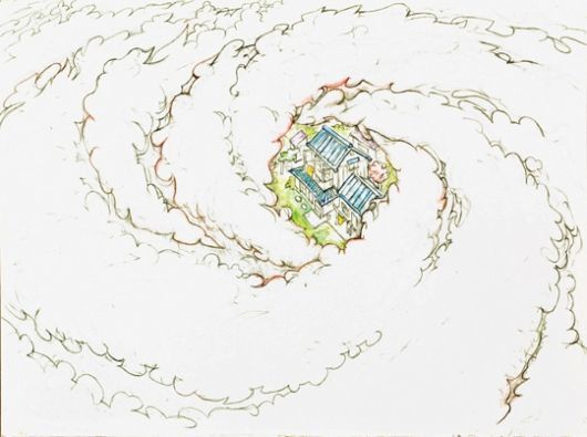 Hiro Sakaguchi, ‘Eye of the Typhoon’, 2009, Drawing, Collage or other Work on Paper, Graphite and watercolor on paper, Seraphin Gallery