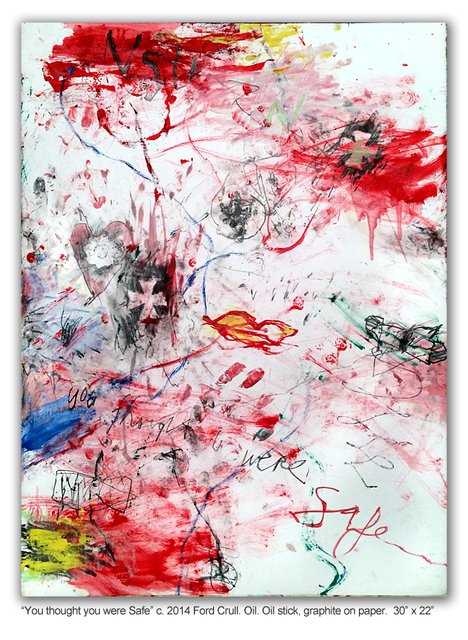 Ford Crull, ‘You Thought You Were Safe’, 2014, Painting, Oil stick, Graphite on paper, Cross Contemporary Partners