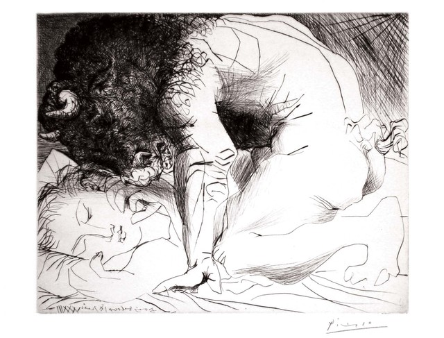 Pablo Picasso, ‘Minotaure caressant du Mufle la Main d'une Dormeuse (S.V. 93) ’, 1933, John Szoke