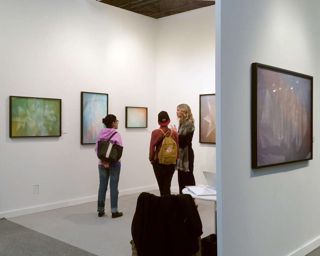 Christopher Russell works on view in Upfor's booth at AIPAD. Christopher Russell works on view in Upfor's booth at AIPAD.