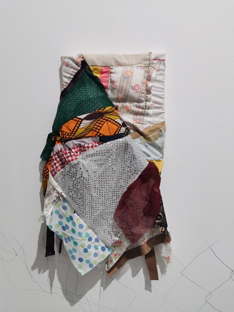 T.J. Dedeaux-Norris, ‘Quicksand’, 2019, Mixed Media, Reclaimed fabric on stretcher, Mimmo Scognamiglio / Placido