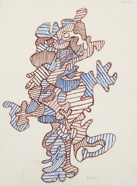 Jean Dubuffet, ‘Personnage en marche’, 1962, Drawing, Collage or other Work on Paper, Gouache, graphite and paper collage on paper, Sotheby's