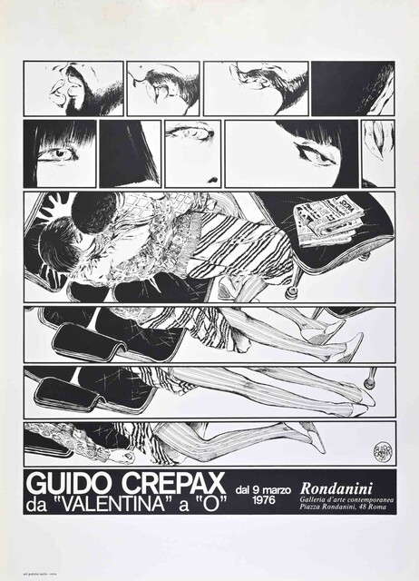 1976 - Signed Poster Guido Crepax - A proposito di O