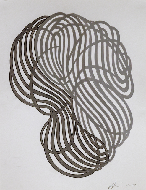 Linda Fleming, ‘Gouache Wall Drawing (gray)’, 2017, Robischon Gallery