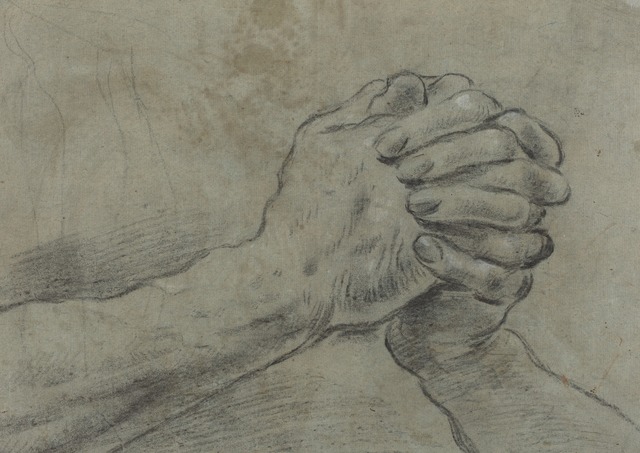 Giacomo Cavedone Clasped Hands Verso Ca 1612 Artsy