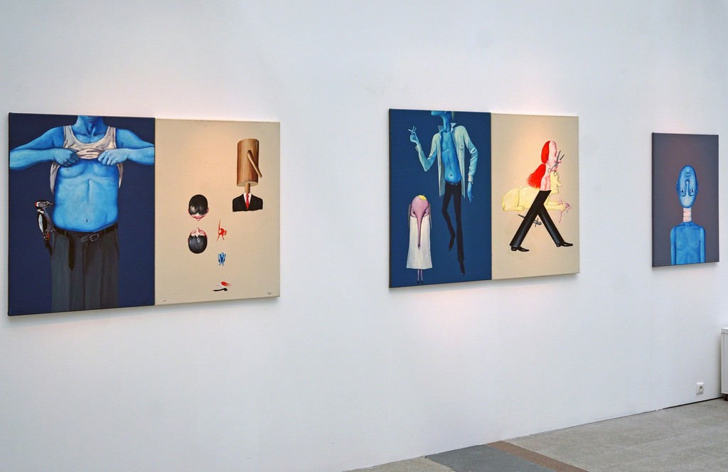 Stand view with works by Viktor Pivovarov Stand view with works by Viktor Pivovarov