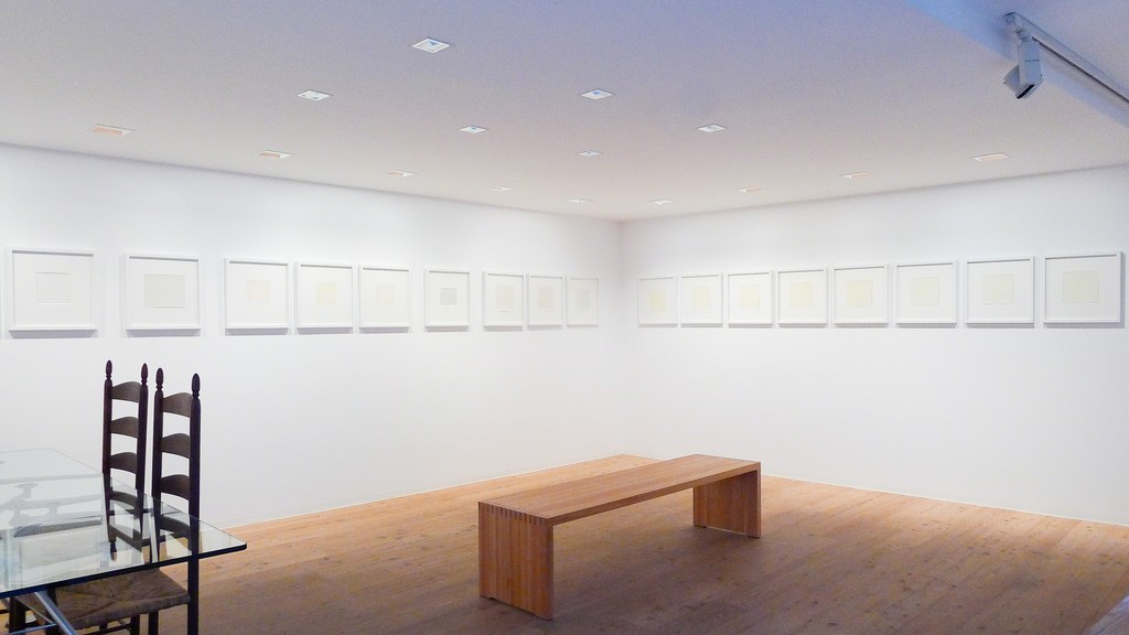 ANTONIO CALDERARA - Landscapes, Abstracts and Epigrams. Installation view of Stefan Hildebrandt Gallery, St. Moritz / Switzerland ANTONIO CALDERARA - Landscapes, Abstracts and Epigrams. Installation view of Stefan Hildebrandt Gallery, St. Moritz / Switzerland