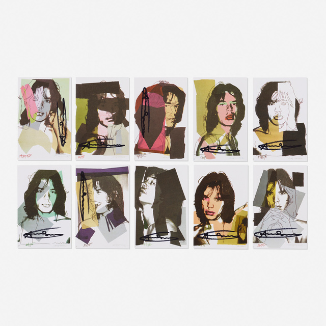 Andy Warhol, ‘Mick Jagger Sample portfolio (ten works)’, 1975, Rago/Wright