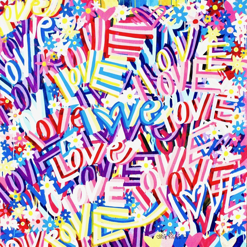Chris Riggs, "Love Painting 1", 2018, acrylic on canvas, 48 x 48 inches (121.92 x 121.92 cm) Chris Riggs, "Love Painting 1", 2018, acrylic on canvas, 48 x 48 inches (121.92 x 121.92 cm)