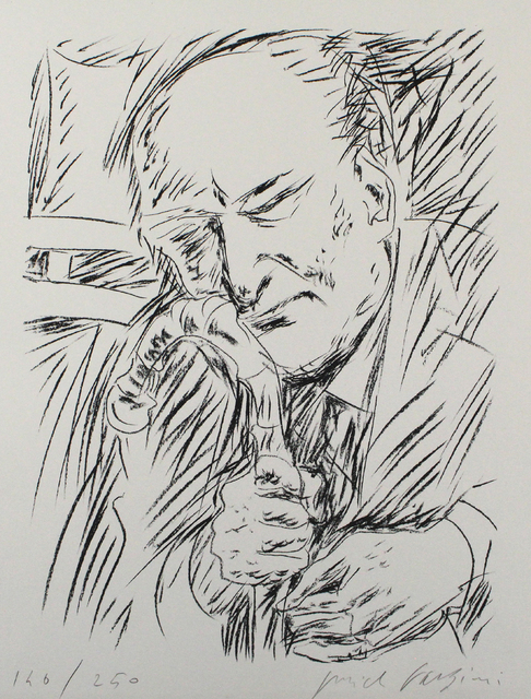 Pericle Fazzini, ‘Giuseppe Ungaretti’, 1965, Print, Lithograph, Sylvan Cole Gallery