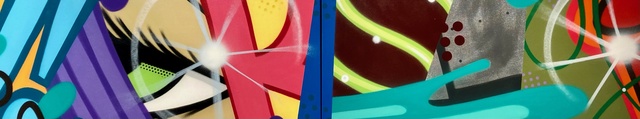 CRASH, ‘Untitled Diptych’, 2021, Painting, Spray Paint on Canvas, JoAnne Artman Gallery