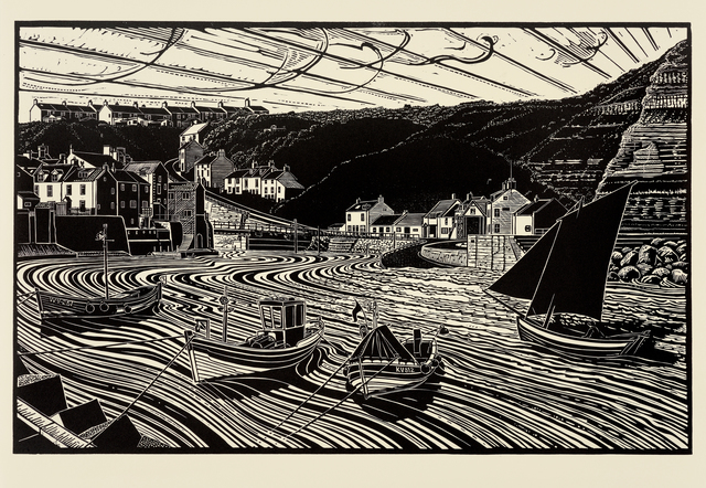 James Dodds, ‘Keel Boats and Cobles, Staithes’, Dowling Walsh