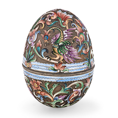 Russian Silver Cloisonne Egg (early 20th c.)