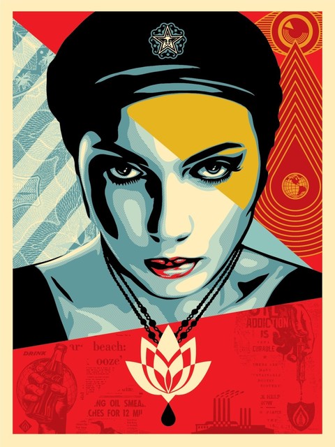 Shepard Fairey (OBEY), ‘Oil Lotus Woman’, 2018, AYNAC Gallery