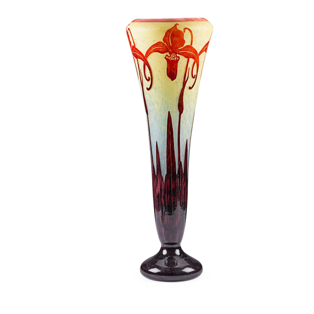 La Verre Francais, ‘Massive Orchidées vase’, 1920s, Rago/Wright