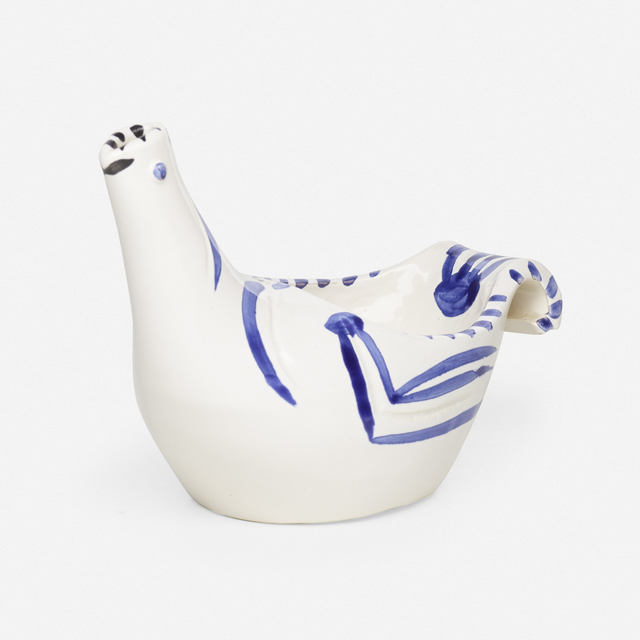 Pablo Picasso, ‘Sujet Colombe vessel’, 1959, Textile Arts, Glazed and incised earthenware with engobe decoration, Rago/Wright