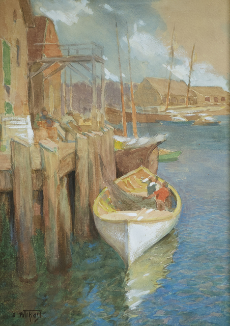 Edward Henry Potthast, ‘Hauling Nets, Gloucester’, ca. 1895-1910, Questroyal Fine Art