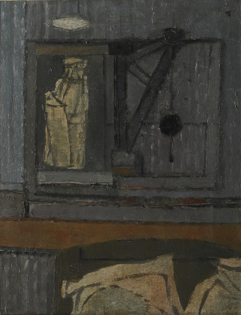 Prunella Clough, ‘Warehouse Crane’, ca. 1952, Painting, Oil on canvas, Osborne Samuel