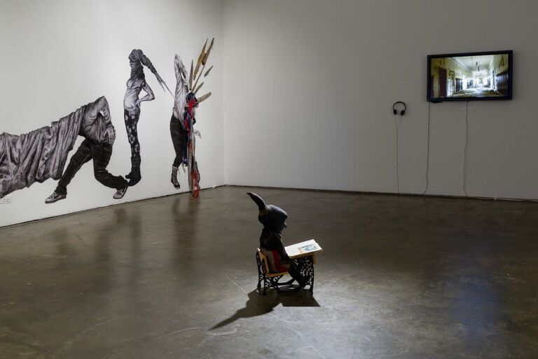 Image courtesy of Smack Mellon. Photo by Etienne Frossard.
Installation view of Race and Revolution: Still Separate – Still Unequal
Right to left: Shervone Neckles, Primary I, from series “Red Rag Rosie & Little Miss Pinky”
Antoine Williams, Baby Boy's Procession, 2017
Nicole Soto-Rodríguez, Abandonment Series Act #3 Southwestern High School, 2015
Image courtesy of Smack Mellon. Photo by Etienne Frossard. Image courtesy of Smack Mellon. Photo by Etienne Frossard.
Installation view of Race and Revolution: Still Separate – Still Unequal
Right to left: Shervone Neckles, Primary I, from series “Red Rag Rosie & Little Miss Pinky”
Antoine Williams, Baby Boy's Procession, 2017
Nicole Soto-Rodríguez, Abandonment Series Act #3 Southwestern High School, 2015
Image courtesy of Smack Mellon. Photo by Etienne Frossard.