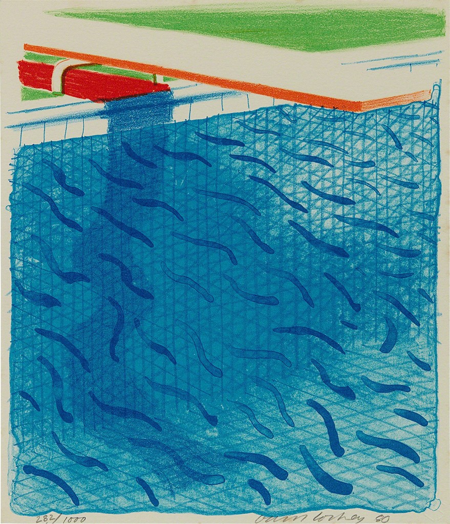 Pool Made with Paper and Blue Ink for Book, from Paper Pools