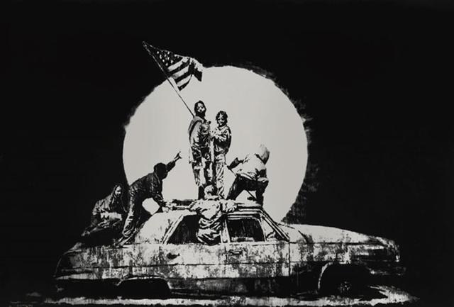 Banksy, ‘Flag (Silver) - Unsigned’, 2006, Hang-Up Gallery