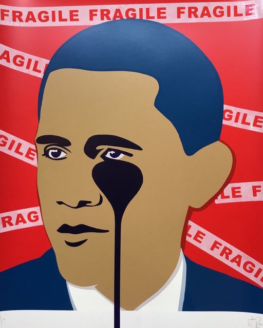 Pure Evil, ‘Crying Obama’, 2017, Landmark Street Art