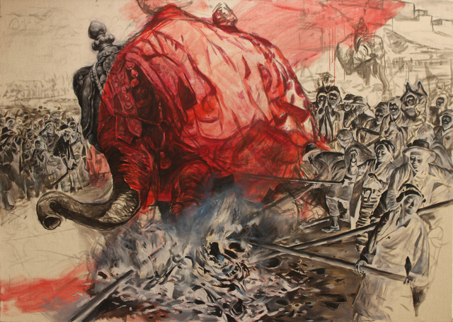 Pei Zhuangxin, ‘The elephant is in Lhasa 拉萨有⼤象’, 2014, W.Ming Art