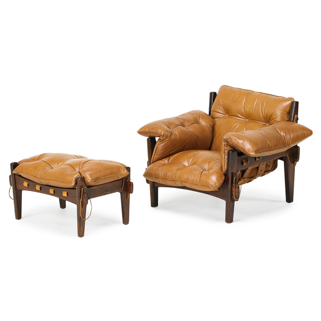 Sergio Rodrigues, ‘Mischievous Lounge Chair And Ottoman, Brazil’, 1960s, Rago/Wright