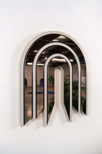 Jenna Krypell, ‘Rainbow Mirror’, 2020, Painting, MDF, resin, acrylic paint and high polish stainless steel, Jonathan LeVine Projects