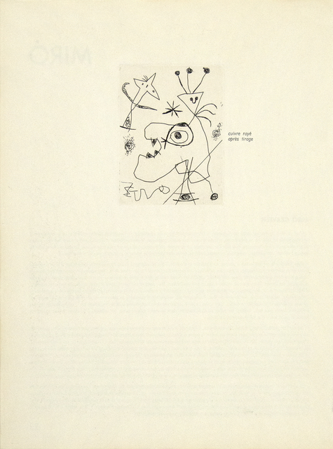 Joan Miró, ‘L'Aigrette (The Plumed Hat)’, 1956, Heather James Fine Art Gallery Auction