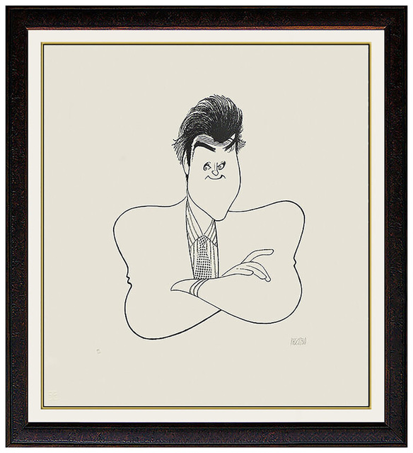 Al Hirschfeld, ‘AL HIRSCHFELD Color Lithograph Hand Signed Caricature Rare Jay Leno Art Albert’, 20th Century, Print, Color Lithograph, Original Art Broker