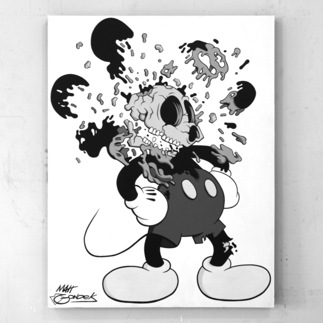 GONDEKDRAWS "Matt Gondek", ‘Deconstructed Mouse Monochromatic’, 2018, Painting, Acrylic on Canvas, Avenue des Arts