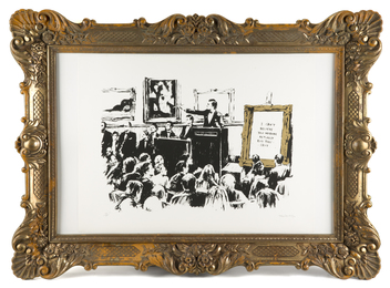 Banksy, 'Morons (White & Gold),' 2006, Julien's Auctions: Street Art Now February 2016