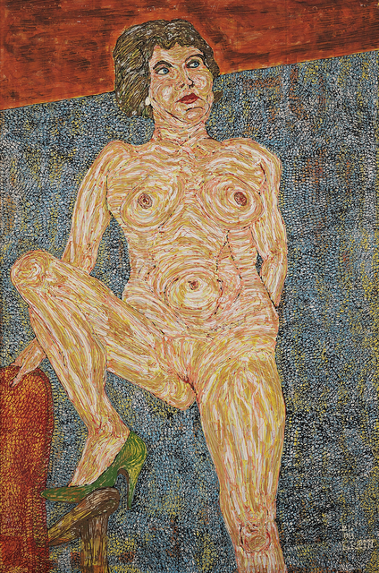 Richard Larter, ‘Annette’, 1963, Painting, Enamel on board, Charles Nodrum Gallery