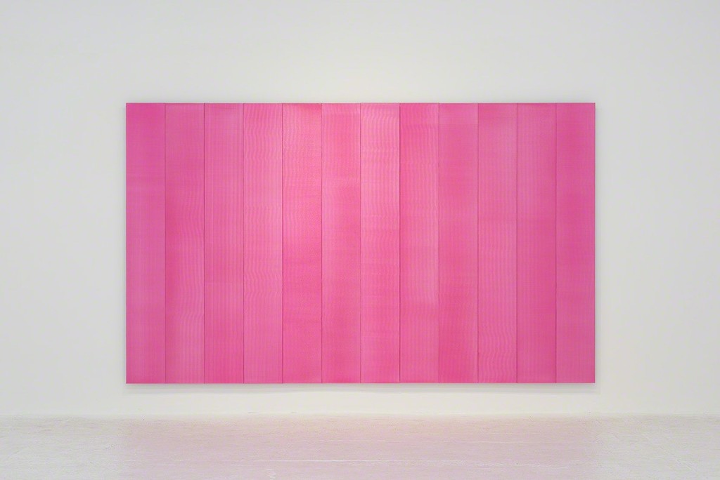 Roy Thurston, '2016 -1', 2016, pink silicone on aluminum panel, 72 x 120 x 1 ½ inches Roy Thurston, '2016 -1', 2016, pink silicone on aluminum panel, 72 x 120 x 1 ½ inches