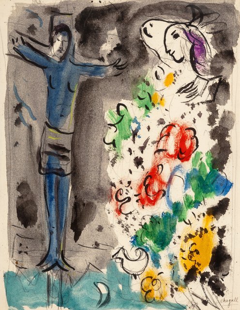 Marc Chagall, ‘Le Chris bleu aux fleurs’, circa 1950, Heritage Auctions