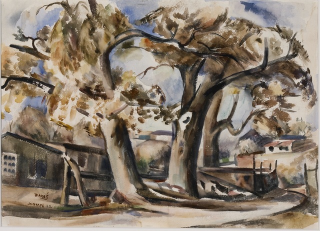 Jozef Bakos, ‘Cottonwoods Along Santa Fe River, Behind Compound’, 1932, Gerald Peters Gallery