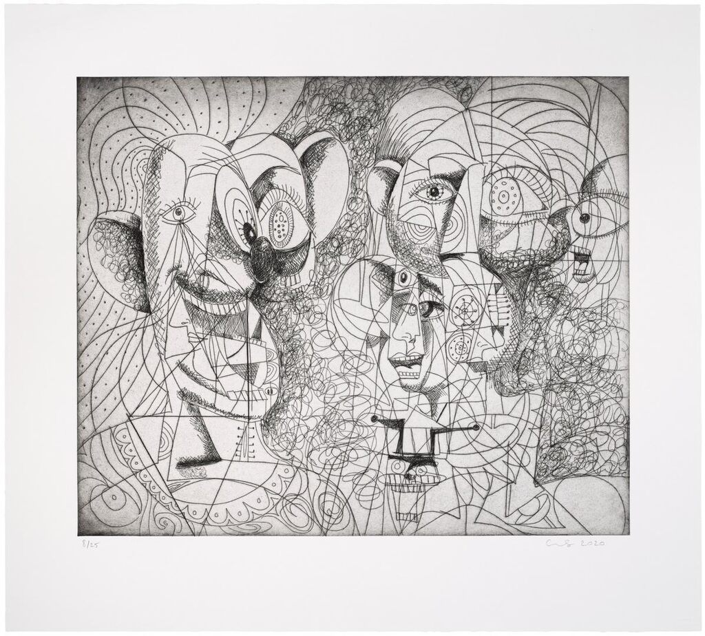 George Condo - Laughing Clown Composition