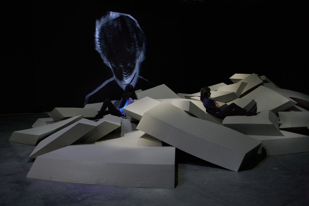 Exhibition view of Céleste Boursier-Mougenot "Acquaalta", Palais de Tokyo (24.06 – 13.09 2015). Photo: Laurent Lecat. Courtesy of the artist and Galerie Xippas, Paris; Paula Cooper Gallery, New York; Galerie Mario Mazzoli, Berlin © ADAGP, Paris 2015 Exhibition view of Céleste Boursier-Mougenot "Acquaalta", Palais de Tokyo (24.06 – 13.09 2015). Photo: Laurent Lecat. Courtesy of the artist and Galerie Xippas, Paris; Paula Cooper Gallery, New York; Galerie Mario Mazzoli, Berlin © ADAGP, Paris 2015