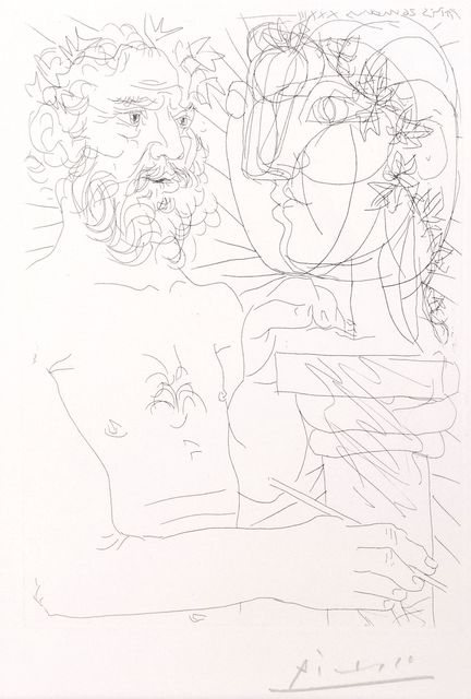 Pablo Picasso, ‘Vieux Sculpteur au Travail’, 1933, Print, 1933, Catherine E. Burns Fine Prints