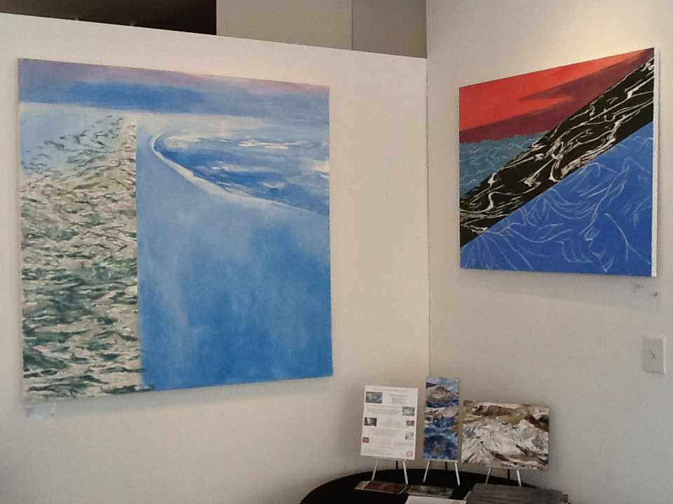 Elaine Galen's Ice Melt (42x48) and Glacial Meltdown (30x36) on exhibit at Elisa Contemporary Art in Icebergs & Glaciers (2013) Elaine Galen's Ice Melt (42x48) and Glacial Meltdown (30x36) on exhibit at Elisa Contemporary Art in Icebergs & Glaciers (2013)