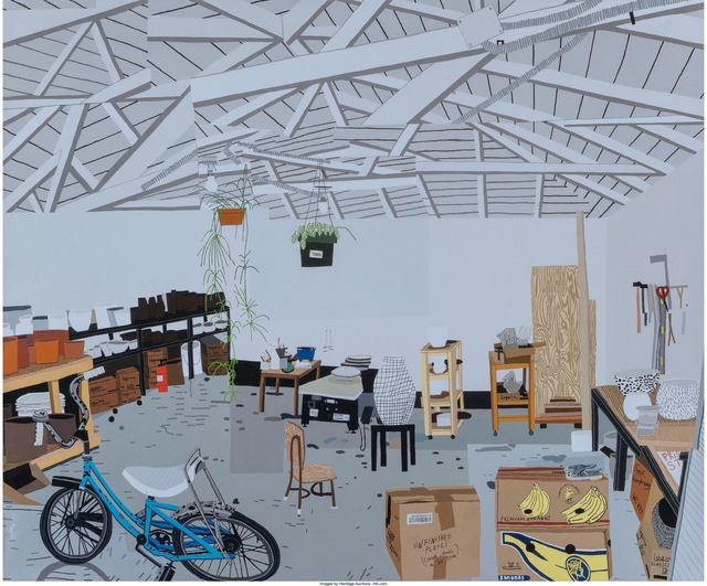 Jonas Wood, ‘Shio's Studio on Palms Exhibition Poster’, 2015, Print, Offset lithograph in colors, Heritage Auctions